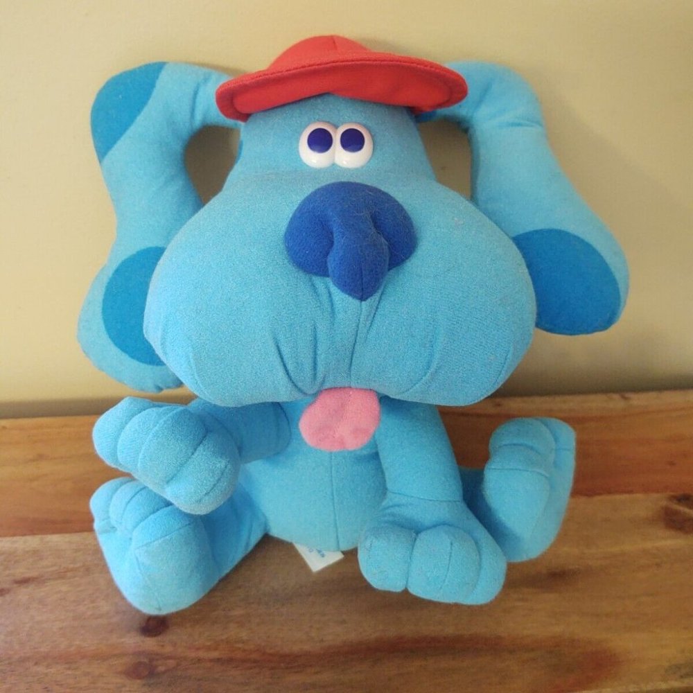 Vintage 1998 Tyco Plush Blues Clues Dog w/ Hat 10"